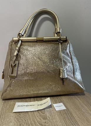 Шкіряна сумка  yves saint laurent середнього розміру, оригінал.