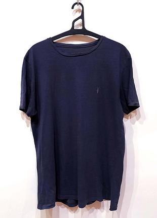 Футболка allsaints, сине-серая, размер xl