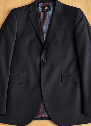 Темно-синій чоловічий піджак cg - club of gents (розмір 102 / 54l / tailored fit)