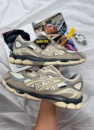 👕 asics gel-nyc beige grey gore-teх, термо