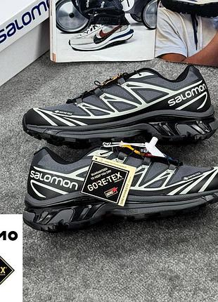 👕 salomon xt-6  black grey gore-tex