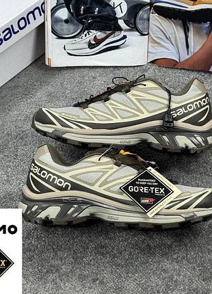 👕 salomon xt-6 brown beige gore-tex