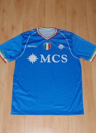 Футбольна футболка fc napoli maradona 10 jersey/фк наполі марадона 10 l-xl italy ea7 x nike orbit dri fit