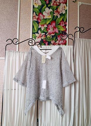 Стильна комбінована блуза сіточка new florence collection.