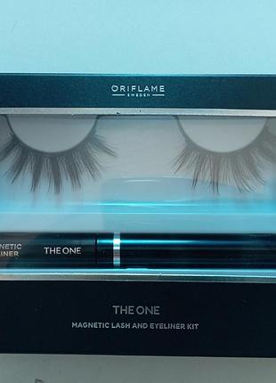 Набір з магнітними накладними віями oriflame the one magnetic lash and eyeliner kit (магнітна підводка, 2.5 мл +  накладні вії)