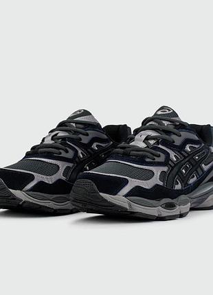 Стильные кроссовки asics gel-nyc black grey
