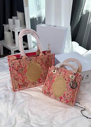 Женская сумка премиум book tote floral embroidery