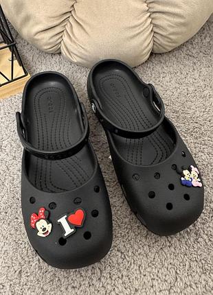 Crocs classic ballet black нова модель жіночих крокс балеток