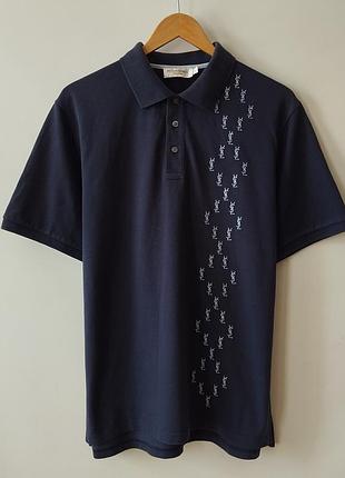 Чоловіча футболка поло yves saint laurent poour homme vintage monogram logo
