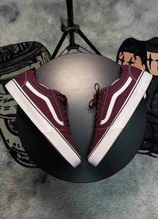 Кеди vans ward canvas бордові чоловічі, розмір 44