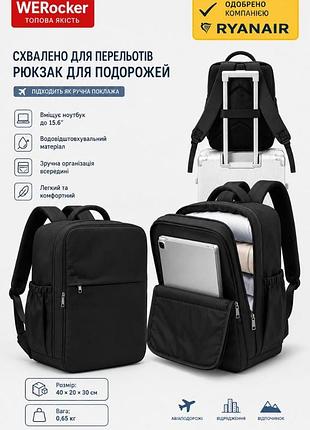 Новий рюкзак валіза для лоукостів 40х30х20 см з відкриттям на 180 градусів ryanair, wizz air, skyup