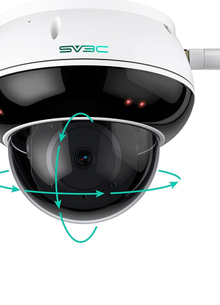 Уличная купольная камера видеонаблюдения sv3c 5 мп, инфракрасное ночное видение (wi-fi 2,4/5) ip