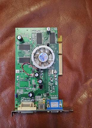 Ретро-видеокарта sapphire ati radeon 9550 с активным охлаждением (вентилятором на радиаторе)