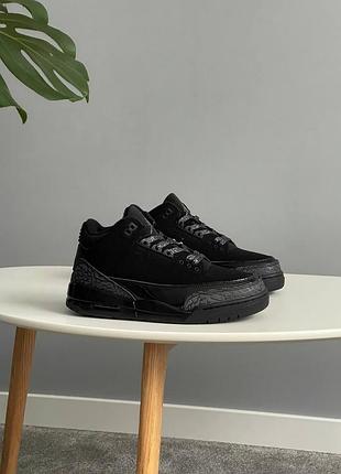 Мужские кроссовки jordan 3 retro black cat
