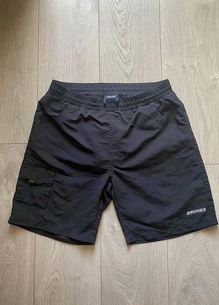 Мужские велошорты brunex cargo m черные с памперсом, карманами, легкие спортивные