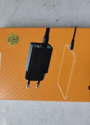 Зарядний пристрій для телефона мережевий vdenmenv dco2t 2,1a usb + type c.новий.