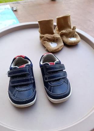 Ботинки кроссовки для мальчика для младенца clarks + носочки-чебитки