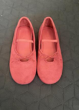 Замшеві балетки zara 28 розмір