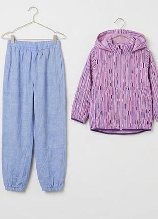 Дождевик комплект hip&amp;hopps для девочки куртка и штаны из плащевки bs001547 размер 122-128