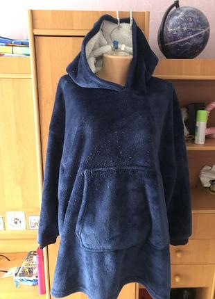 Меховушка, плюшева туника, худи, 2xl, слип, пижама