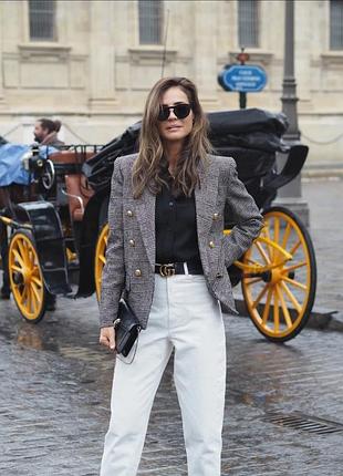 Женский двубортный пиджак zara размер s