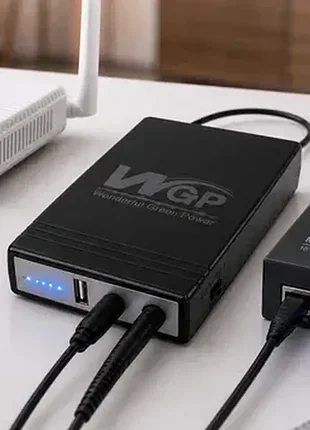 Mini ups wgp power bank для роутера та медіаконвертора 10400mah black
