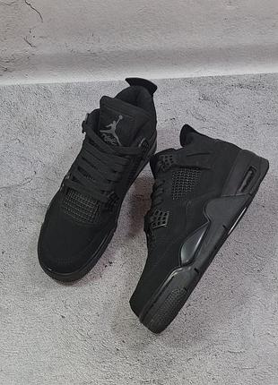 Баскетбольні кросівки air jordan 4 retro black cat черевики 1 retro 6