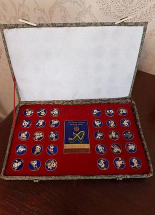 Комплект 30 знаков в родной коробке, пекин, 1990 год xi азиатские игры