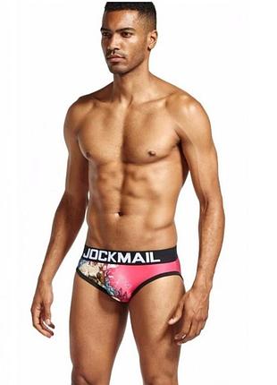 Розовые брифы с рисунком jockmail 3
