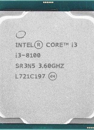 Процессор intel core i3-8100 3.60ghz/6mb/8gt/s (sr3n5) s1151, tray