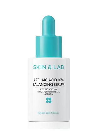 Балансувальна сироватка з азелаїновою кислотою skin&lab azelaic acid 10% balancing serum, 30 мл