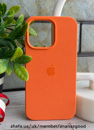 Чохол silicone case iphone 13 pro hermes orange ( силіконовий чохол iphone 13 pro з мікрофіброю)
