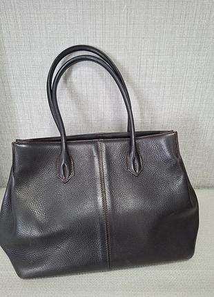 Кожаная сумка тоут  винтаж luxury  brand serapian  milano