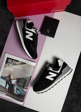Жіночі кросівки new balance 574 black white