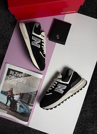 Жіночі кросівки new balance 574 legacy black white