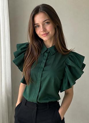 Красивая изоумрудная блуза senorita, р.s