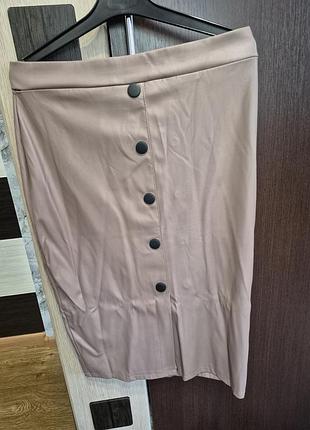 Юбка из экокожи