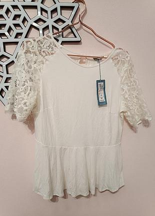 M&amp;s,новая женская блуза из вискозы, с кружевом р.л-хл