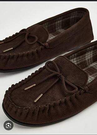 Замшеві тапочки -макасіни