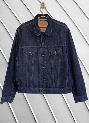 Мужская синяя джинсовая куртка levi's m 46 48 оригинал левис левис винтажная джинсовка классическая джинсовая куртка 48