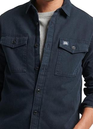 Овершот superdry vintage borg lined miller overshirt (утепленная рубашка-овершот в винтажном стиле). m4010564a-l6t