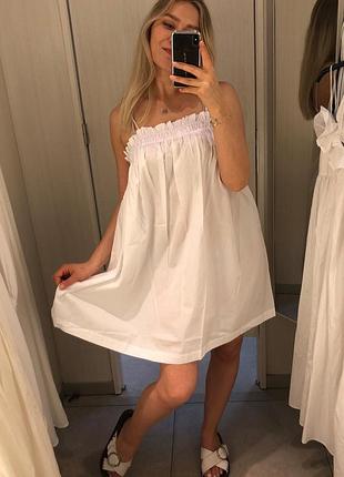 Фірмова бавовняна сукня на бретелях бренд h&m розмір хс