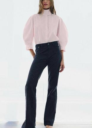 Джинси кльош у смужку zara