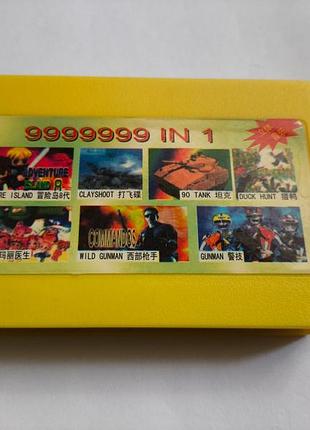 Игра картридж dendy многоигровка 9999999 in 1 adventure island clay shoot tank 90 duck hunt dr. mario wild gunman и gunman гра nes сюбор subor денди