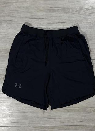 Новые черные спортивные шорты андер армор under armour launch run shorts, m, оригинал