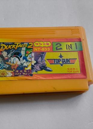 Игра картридж dendy duck tales 2 top gun 2в1 утиные истории 2 топ ган гра nes сюбор subor денди liko катридж