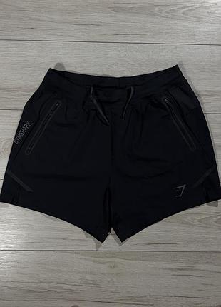 Черные спортивные шорты джимшлак gymshark apex performance shorts, l, оригинал