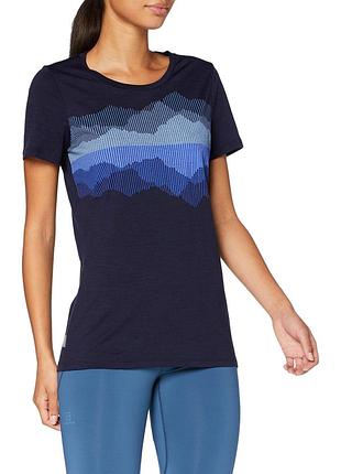 Icebreaker merino core ss tee cook reflected жіноча вовняна футболка меринос