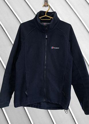 Мужская темно-синяя флисовая кофта berghaus s оригинал бергхаус флиска на молнии зепка с замочком куртка 46