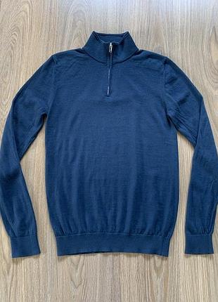 Мужской свитер из шерсти мериноса с высоким горлом reiss merino wool